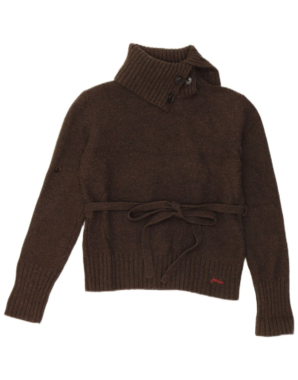 Joules Womens Crop Rollkragenpullover Pullover UK 12 Medium Khaki Wolle