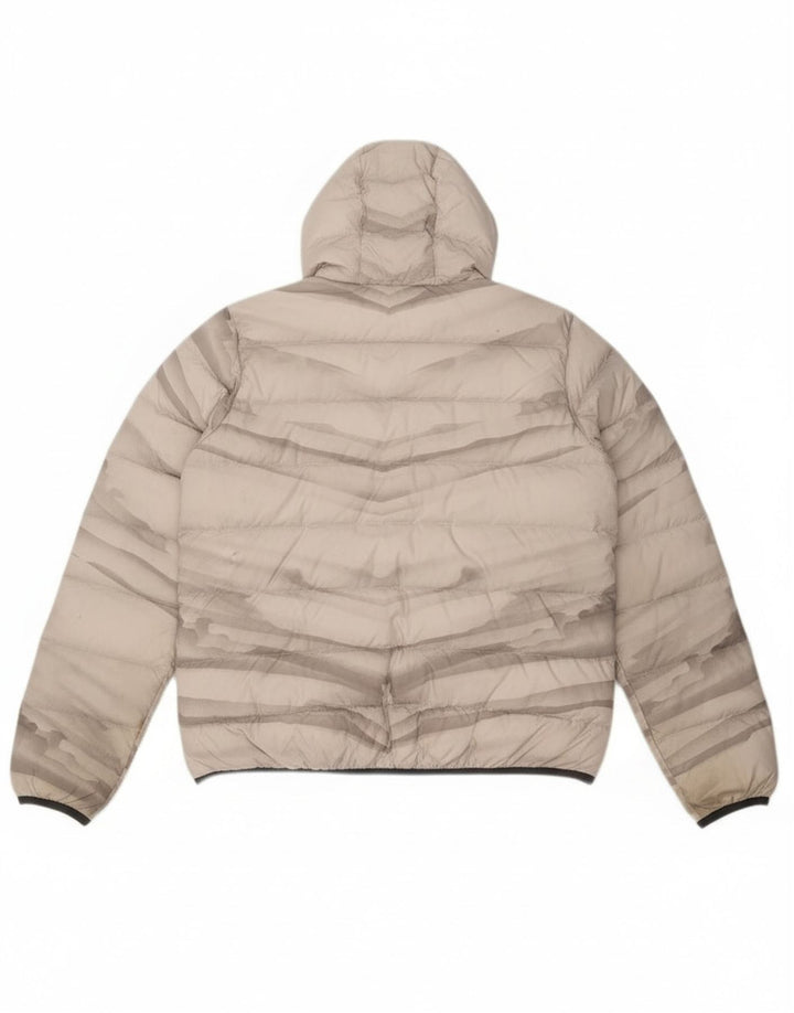 Jack Wolfskin Wattierte Damenjacke mit Kapuze, UK 18, XL, graues Batik-Polyester