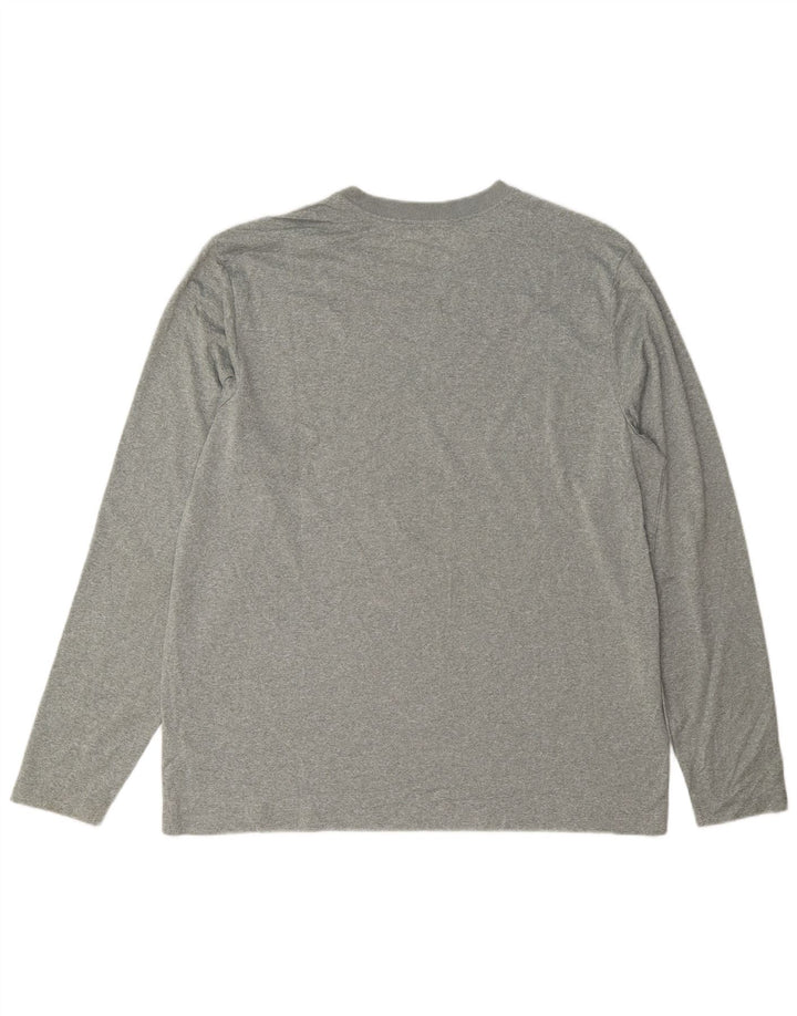 Nike Herren Dri Fit Top Langarm XL Grau geflecktes Polyester