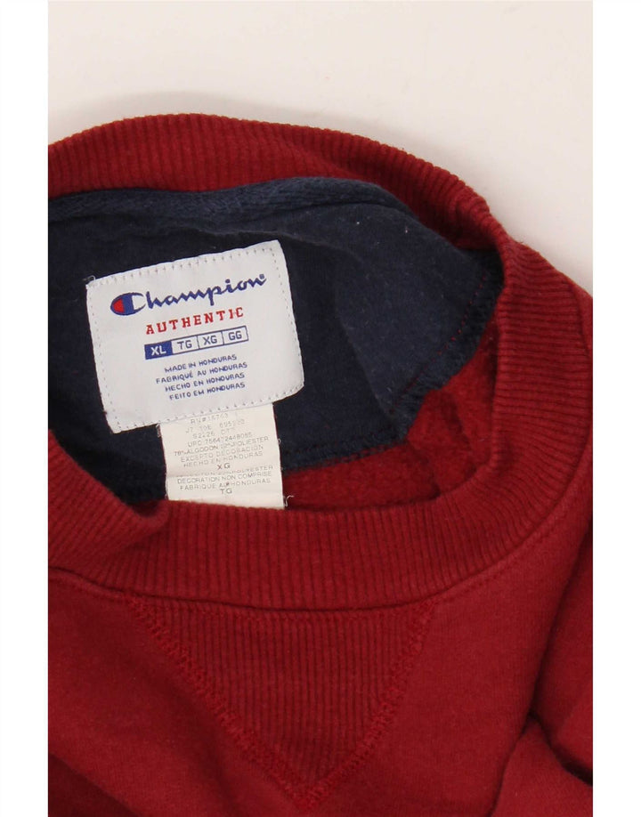Champion Herren Sweatshirt Pullover XL Burgund Baumwolle