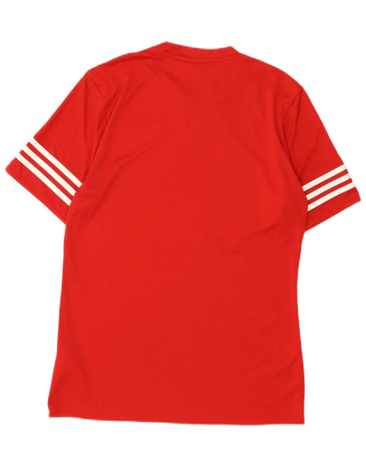 Adidas Herren Climalite T-Shirt Top Mittelrotes Polyester