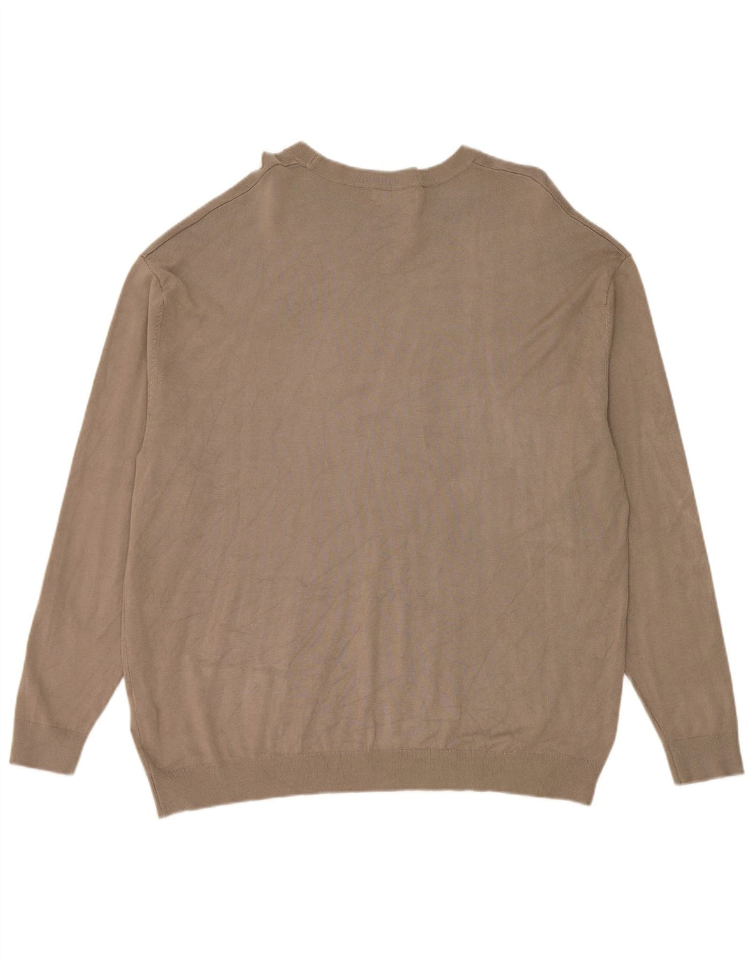 Zara Herren-Pullover mit Rundhalsausschnitt, XL, graue Viskose