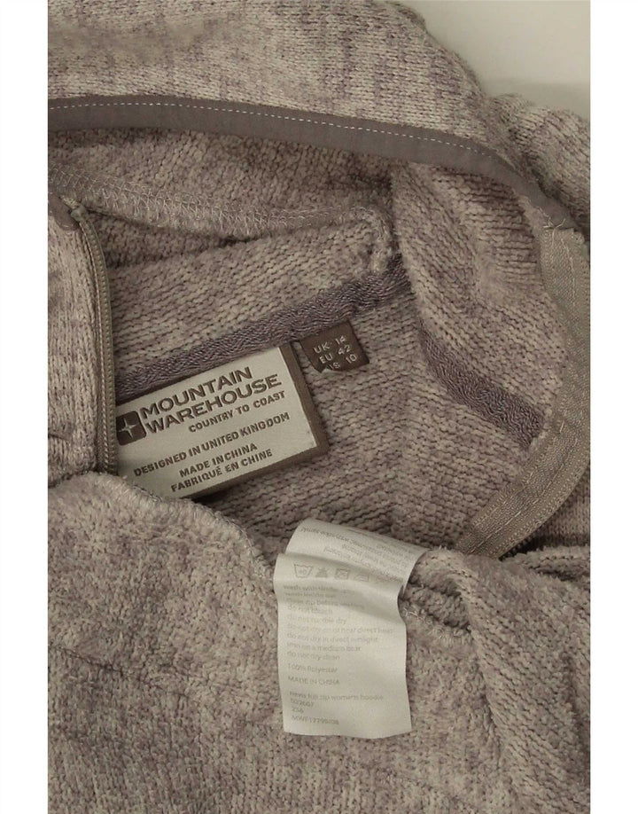 Mountain Warehouse Damen-Kapuzenpullover mit Reißverschluss, UK 14, Größe L, Grau, Polyester