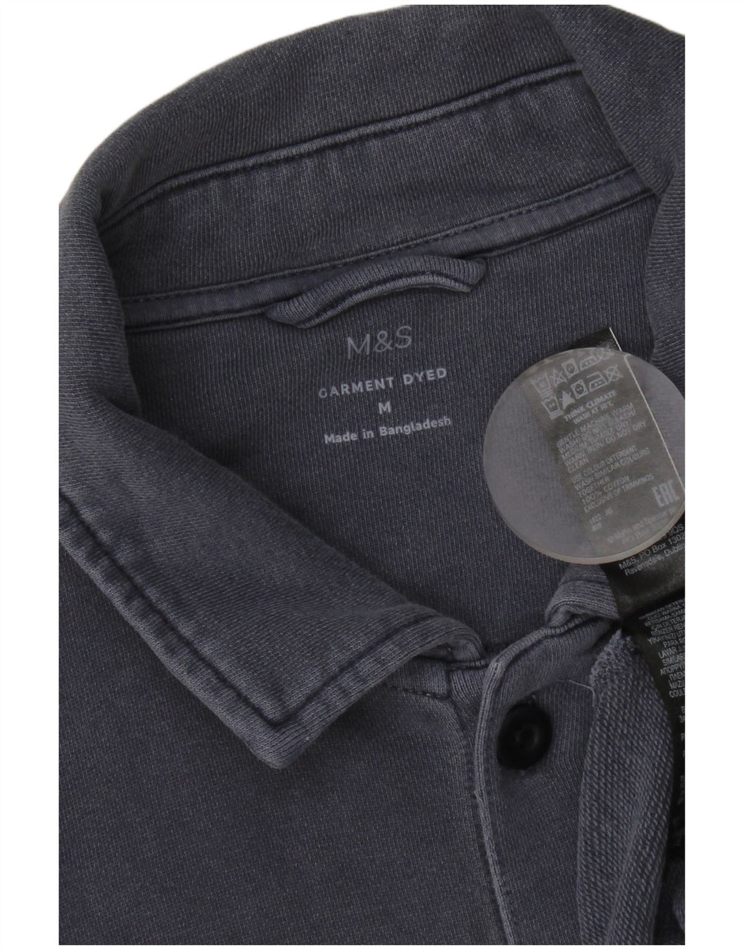 Marks & Spencer Damenhemd UK 14 Mittelblaue Baumwolle