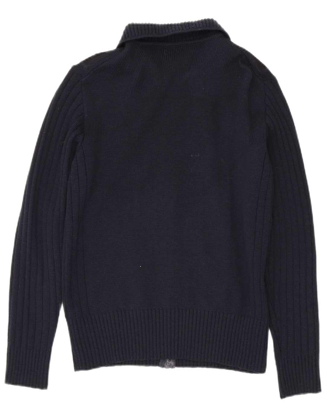 Ranger Herren-Strickjacke, IT 50, mittleres Marineblau, Colourblock-Schurwolle