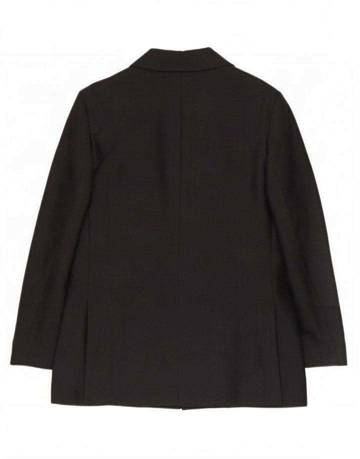 Benetton Damen-Blazer mit 3 Knöpfen, IT 42, mittlere schwarze Viskose