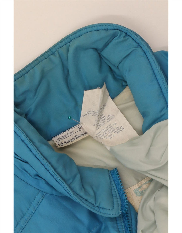 Sergio Tacchini Herren Wattierte Weste IT 48 Mittelblaue Baumwolle