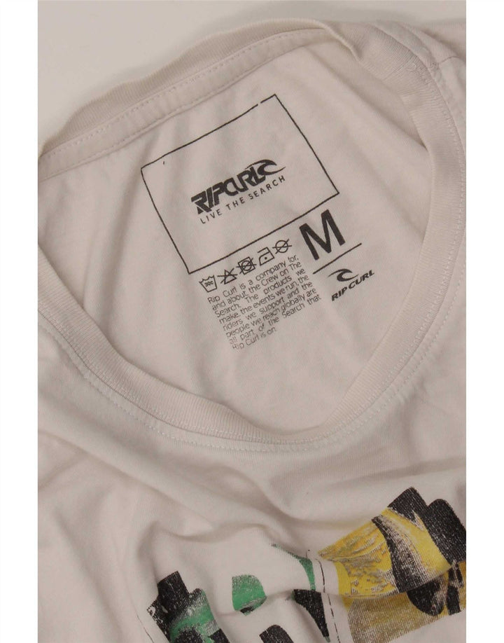 Rip Curl Herren Grafik-T-Shirt-Oberteil Mittelweiß