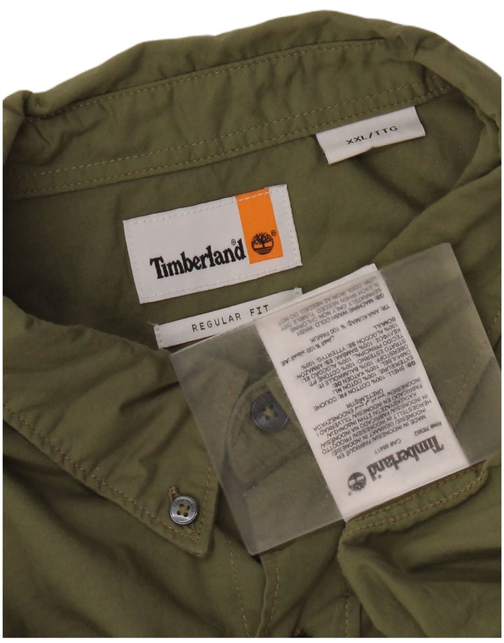 Timberland Herren Regular Fit Hemd 2XL Khaki Baumwolle
