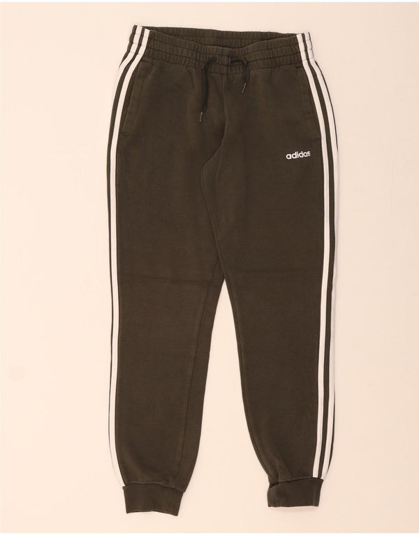 Adidas Damen Trainingshose Jogger UK 8/10 Small Khaki Baumwolle