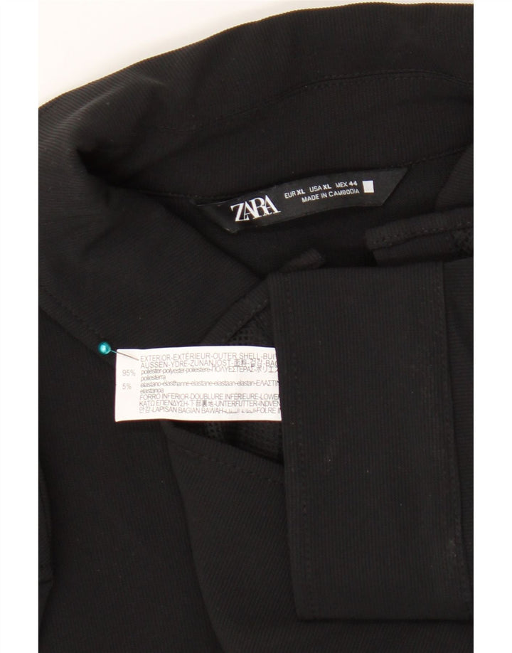 Zara Herren Overshirt Shirt XL Schwarz Polyester