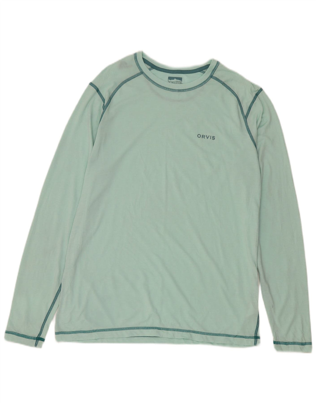 Orvis Herren-Top, langärmelig, mittelgrün, Polyester