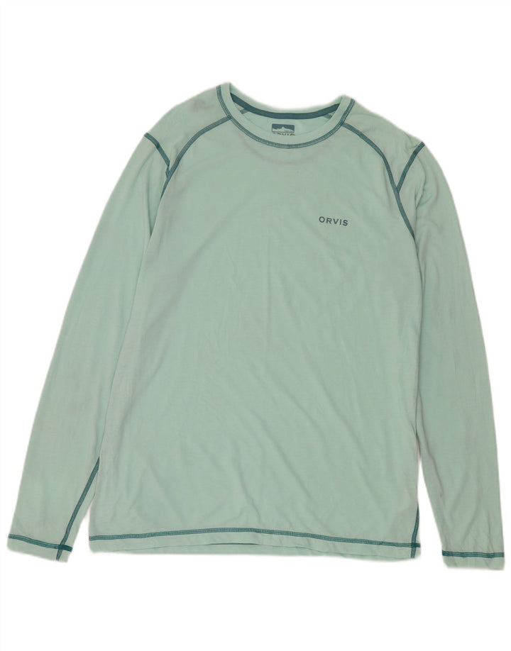Orvis Herren-Top, langärmelig, mittelgrün, Polyester