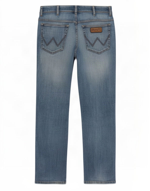 Wrangler Herren Texas Stretch Straight Jeans W36 L30 Blaue Baumwolle