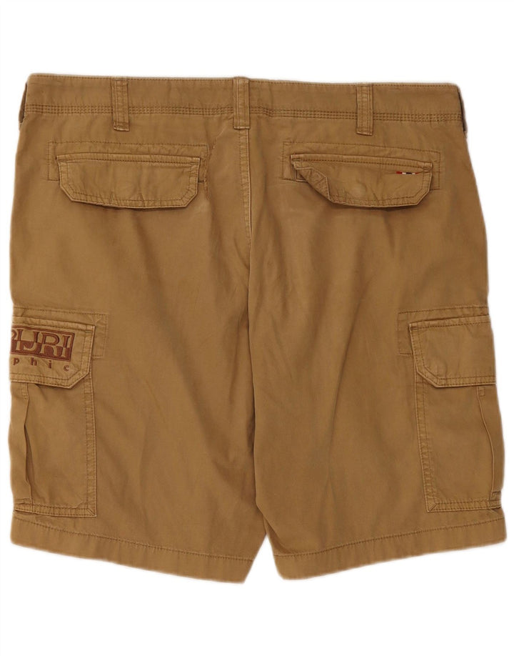 NAPAPIJRI Herren-Cargoshorts mit Grafik, W34, groß, Khaki, Baumwolle