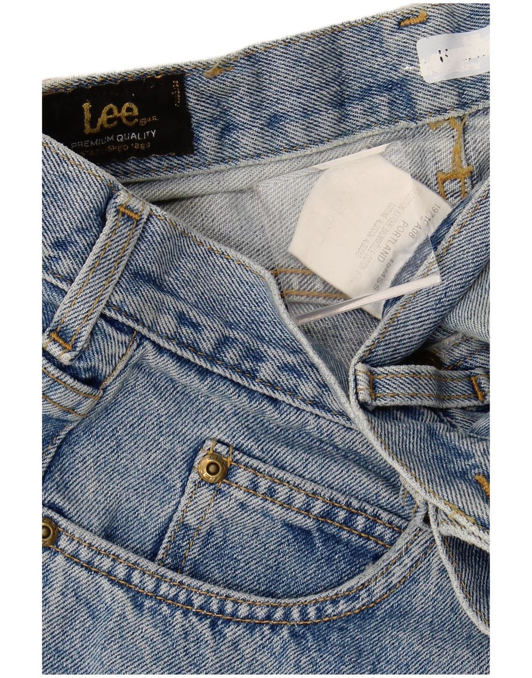 LEE Herren Straight Jeans W36 L30 Blaue Baumwolle