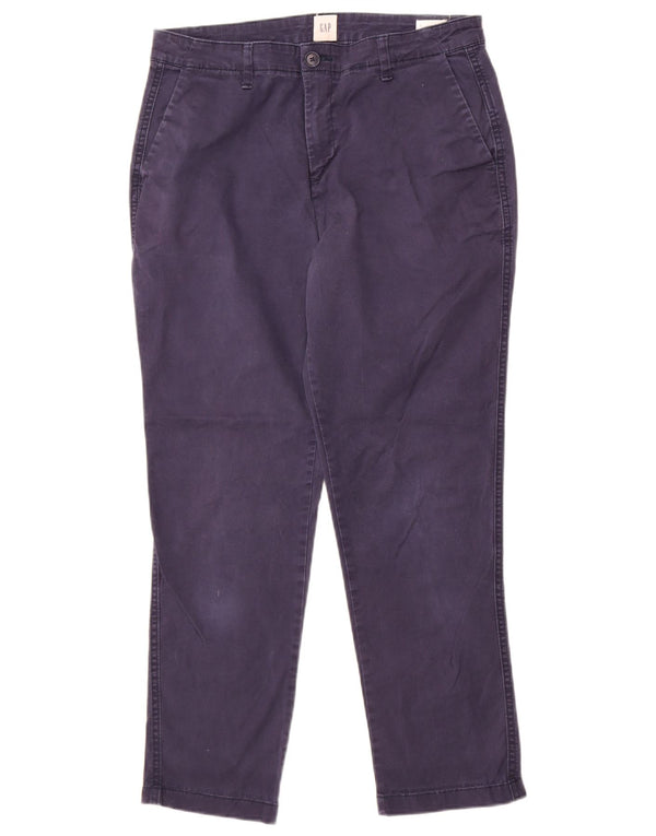 Gap Damen Girlfriend Slim Chino-Hose US 8 Medium W30 L27 Marineblau
