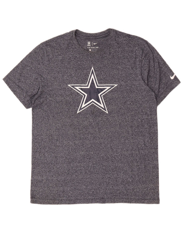 Nike Herren Dallas Cowboys Grafik-T-Shirt-Oberteil, groß, Marineblau gefleckt