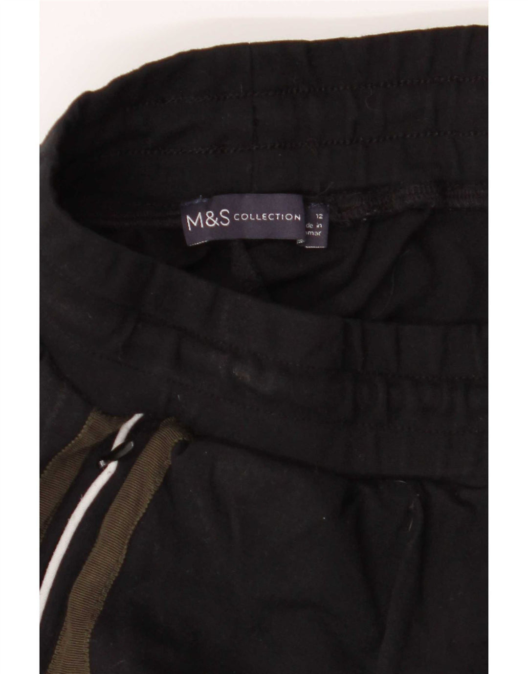 Marks & Spencer Damen-Trainingshose, UK 12, Mittelschwarz, Farbblock