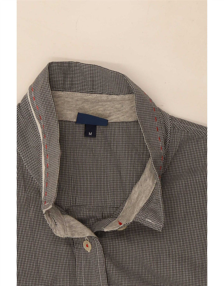 Trussardi Jeans Damen ärmelloses Hemd UK 14 Mittelgrau kariert