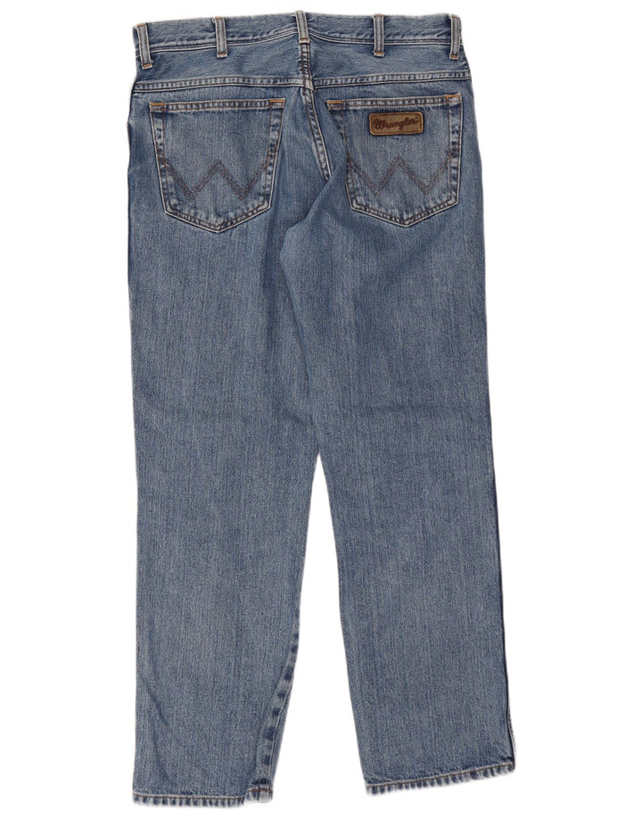 Wrangler Herren Texas Straight Jeans W34 L30 Blaue Baumwolle