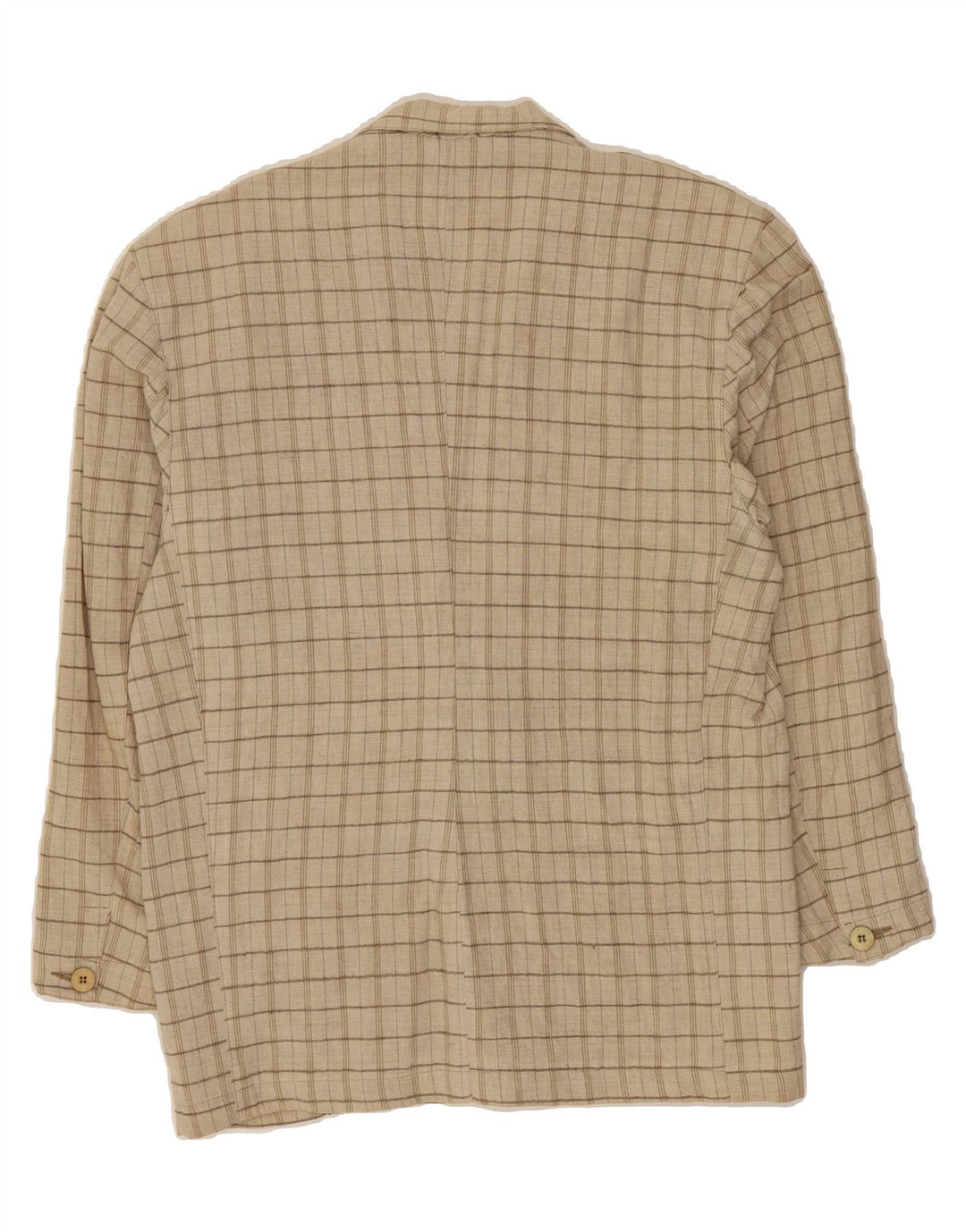 POP 84 Mens 2 Button Blazer Jacket UK 42 XL Beige Check Vintage POP 84 and Second-Hand POP 84 from Messina Hembry 