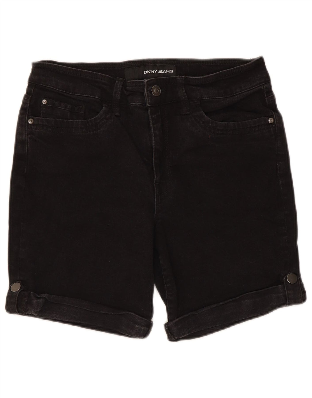 Dkny Damen Jeansshorts US 12 Large W30 Schwarze Baumwolle