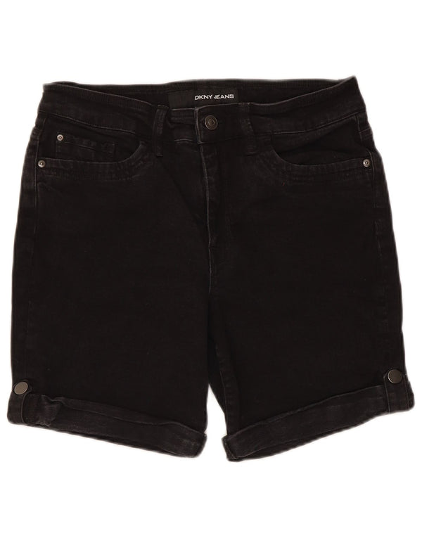 Dkny Damen Jeansshorts US 12 Large W30 Schwarze Baumwolle