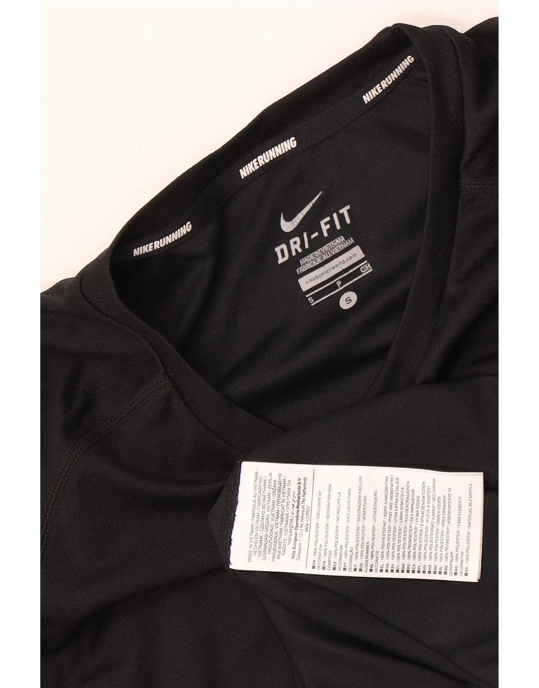 Nike Herren Dri Fit T-Shirt Top Small Schwarz Polyester