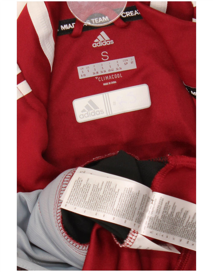 Adidas Damen Climacool Trainingsanzug Top Jacke UK 8/10 Small Burgund