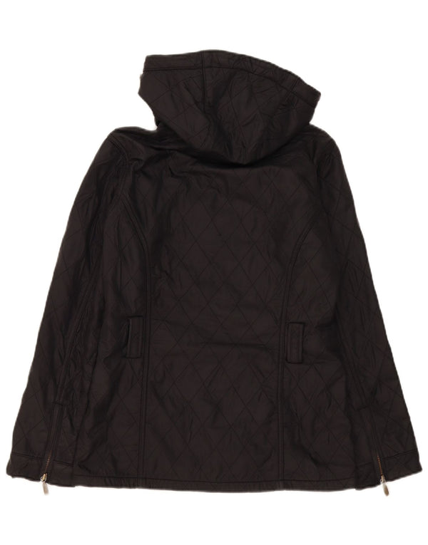 Barbour Damen Steppjacke mit Kapuze, UK 8, Small, Schwarz