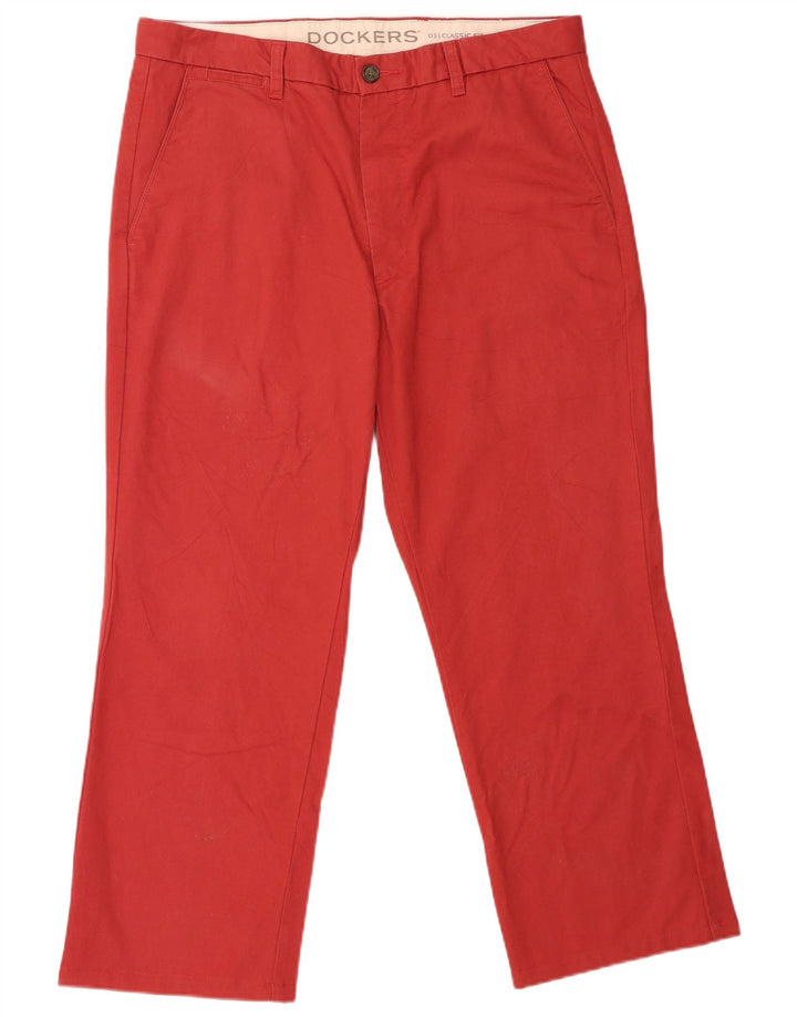 Dockers Herren-Kurzhose, W36, L26, rote Baumwolle