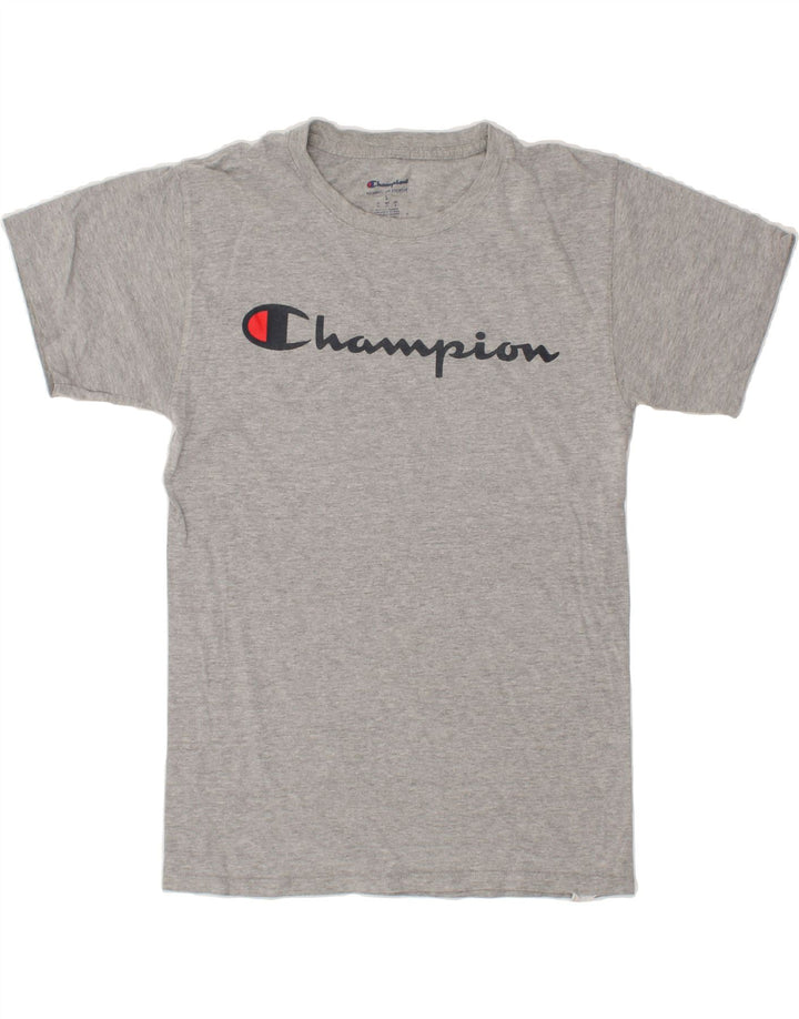 CHAMPION Mens Graphic T-Shirt Top Small Grey Vintage Champion and Second-Hand Champion from Messina Hembry 