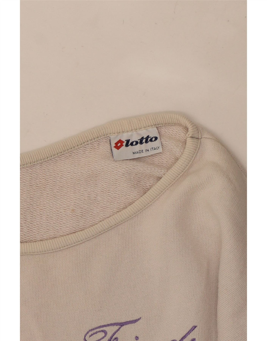 LOTTO Damen Crop Graphic Sweatshirt Pullover IT 42 Mittelweiß
