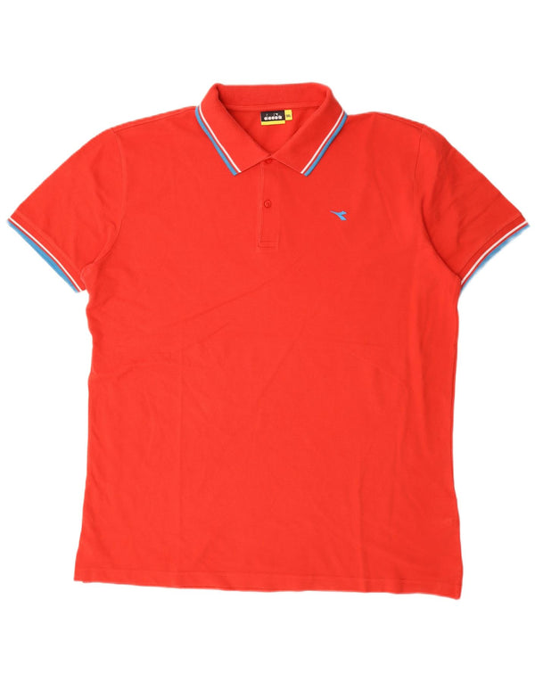 Diadora Herren Poloshirt 3XL Rote Baumwolle