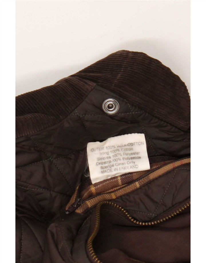 Barbour Damenjacke aus gewachster Baumwolle, Gr. 8, Braun
