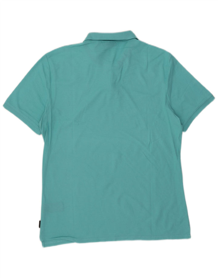 Calvin Klein Herren-Poloshirt aus mittelblauer Baumwolle