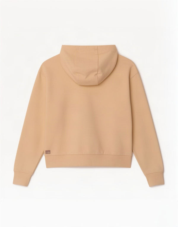 The North Face Damen Crop Hoodie Pullover UK 14 Mittelgelbe Baumwolle
