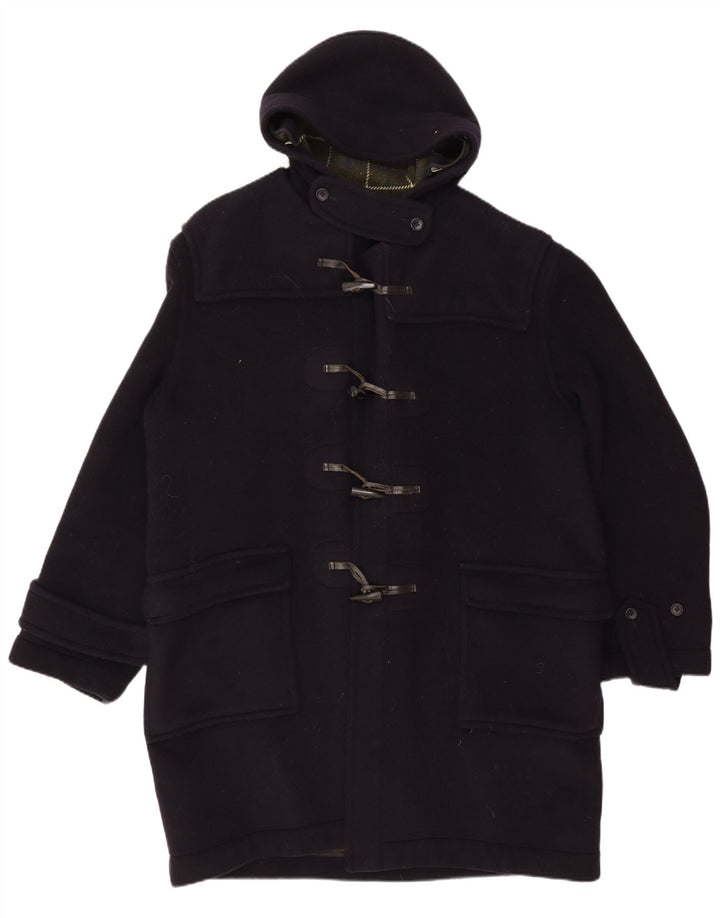 Vintage Herren Kapuzen-Dufflecoat UK 40 Large Marineblau