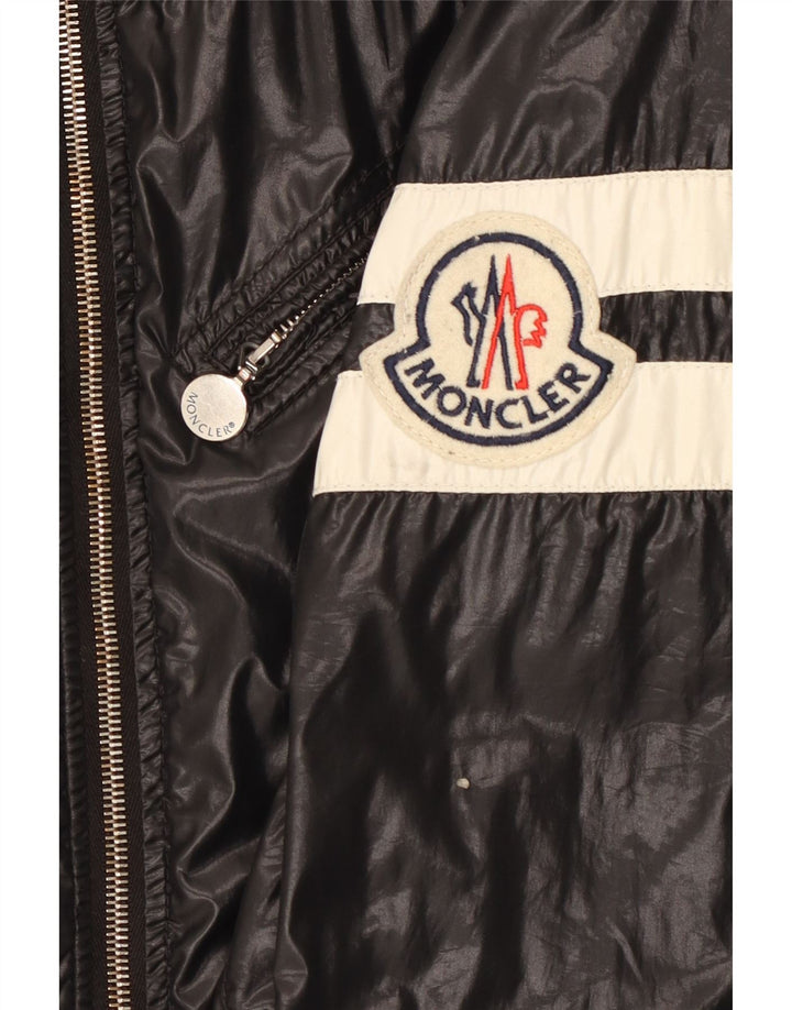 Moncler Damen gepolsterte Jacke Größe 2 Medium Schwarz Polyamid