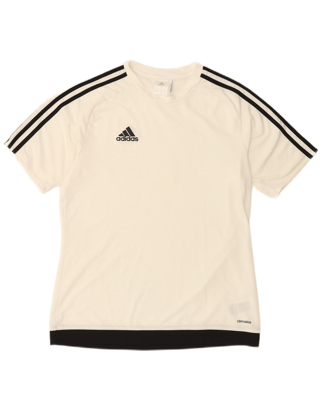 ADIDAS Herren Climalite T-Shirt Top Mittelweißes Colourblock-Polyester