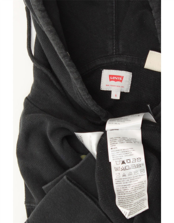 LEVI'S Herren-Kapuzenpullover mit Grafik, Größe S, schwarze Baumwolle