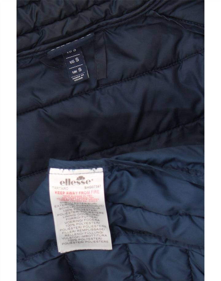 Ellesse Wattierte Herrenjacke UK 36 Small Blaues Colourblock-Polyester