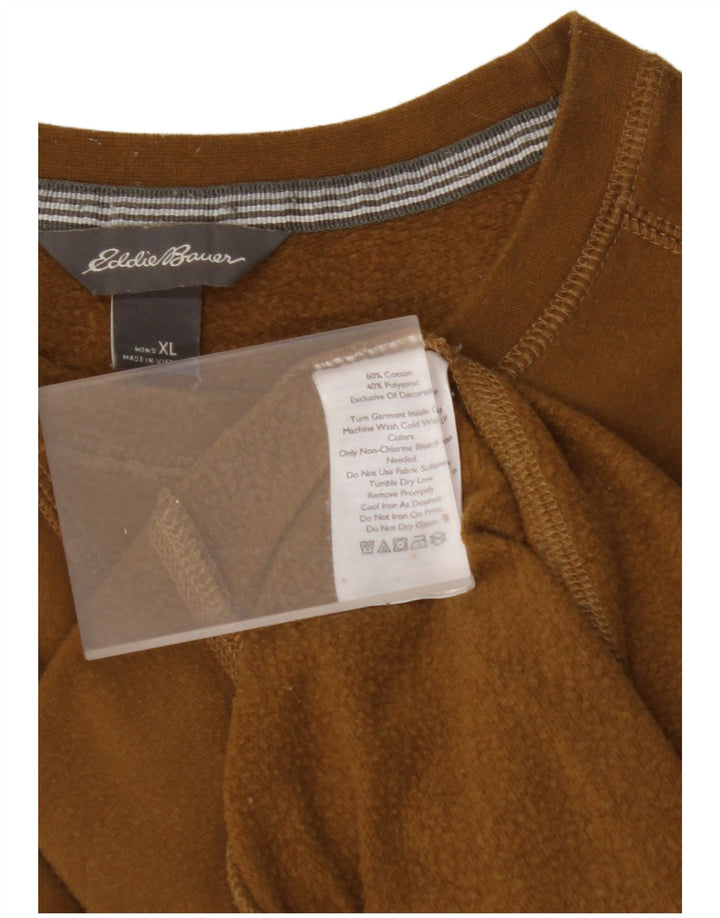 EDDIE BAUER Herren Sweatshirt Pullover XL Braun Baumwolle