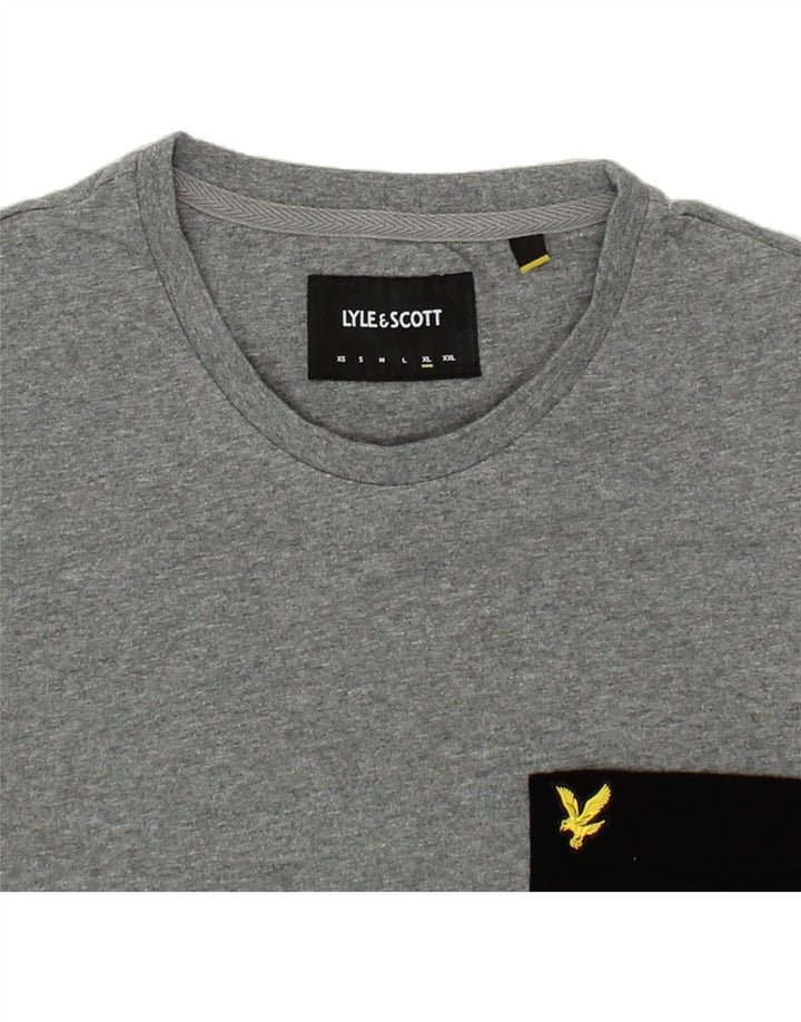 LYLE & SCOTT Mens T-Shirt Top XL Grey Cotton Vintage Lyle & Scott and Second-Hand Lyle & Scott from Messina Hembry 