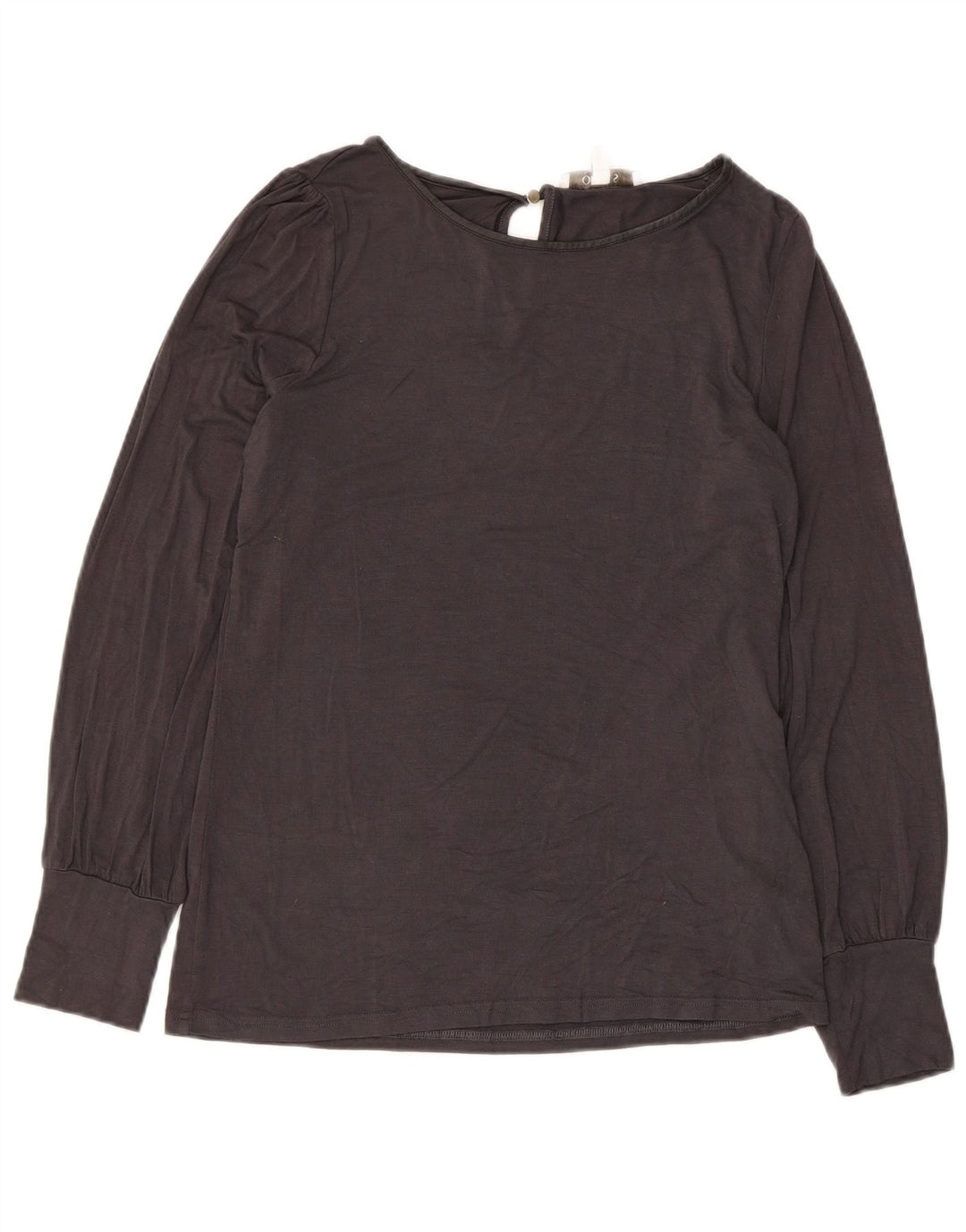 Oasis Langarm-Blusenoberteil für Damen, Gr. 10, Größe S, Grau, Viskose