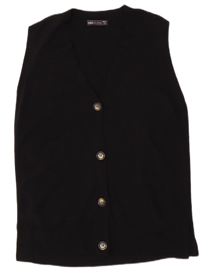 Marks & Spencer Damen-Cardigan, ärmellos, Gr. 14, mittelschwarz