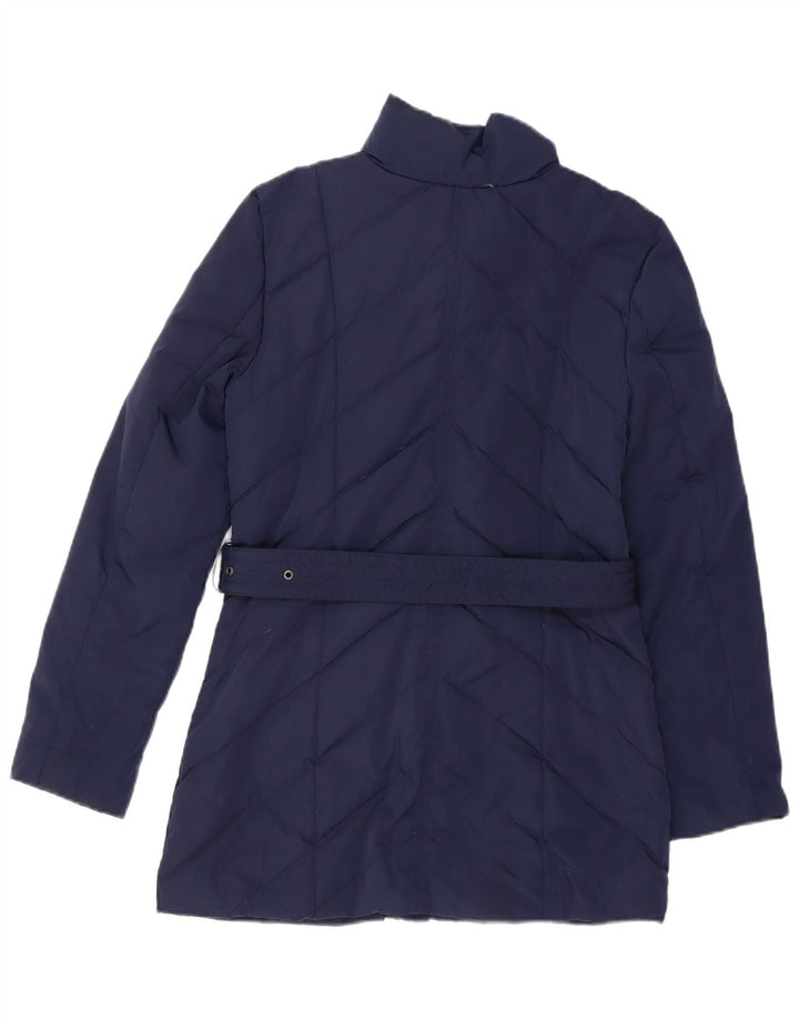 MONSOON Wattierter Damenmantel UK 10 Small Marineblau Polyester
