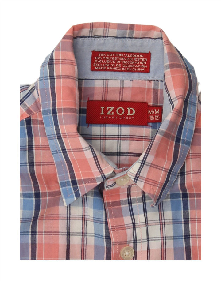 Izod-Hemd für Jungen, 10–11 Jahre, mittelgroß, mehrfarbig, kariert, Baumwolle