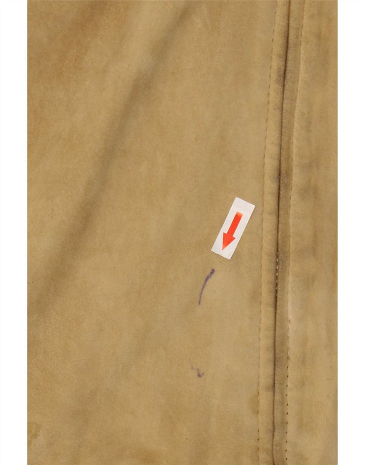 Vintage Damen Wildlederjacke IT 44 Medium Beige